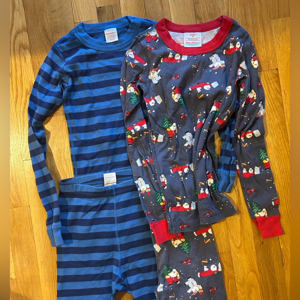 Hanna Andersson long sleeve pj lot - size 8